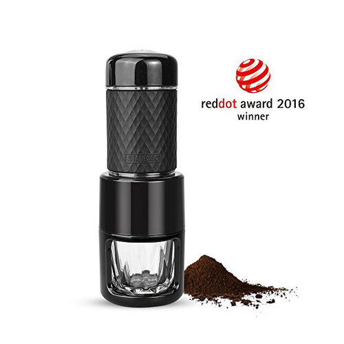 STARESSO Coffee Maker Red Dot Award Winner Portable Espresso Cappuccino Quick Cold Brew Manual Coffee Maker Machines All in One - Black